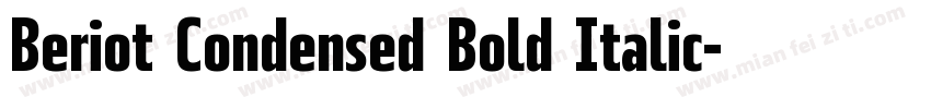 Beriot Condensed Bold Italic字体转换